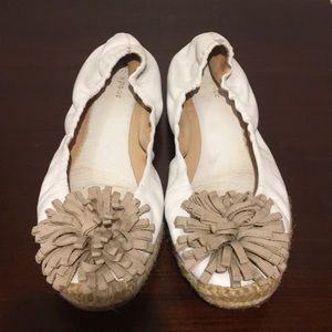 Kate Spade white flats